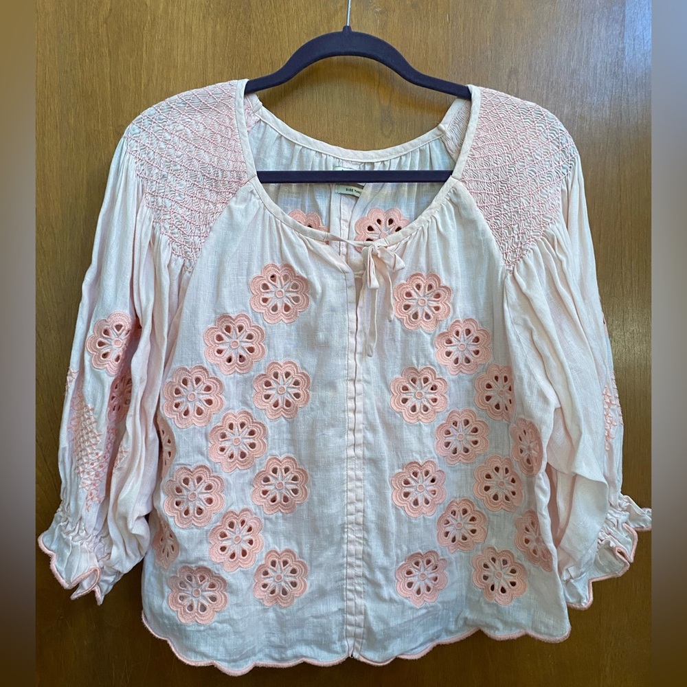 Innika Choo Floral Embroidered Top Size 3